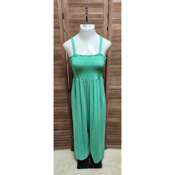 Ingrid + lsabel Womens Green Romper Pants Soft Jumpsuit Maternity Size Large L - Picture 2 of 6
